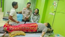 Kapolres Sergai Bantu Penanganan Medis Anggota KPPS yang Sakit. (Foto: istimewa)